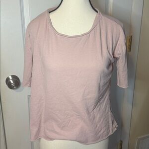 Frank and Eileen women’s the tee lab pink / grey quarter sleeve layered shirts